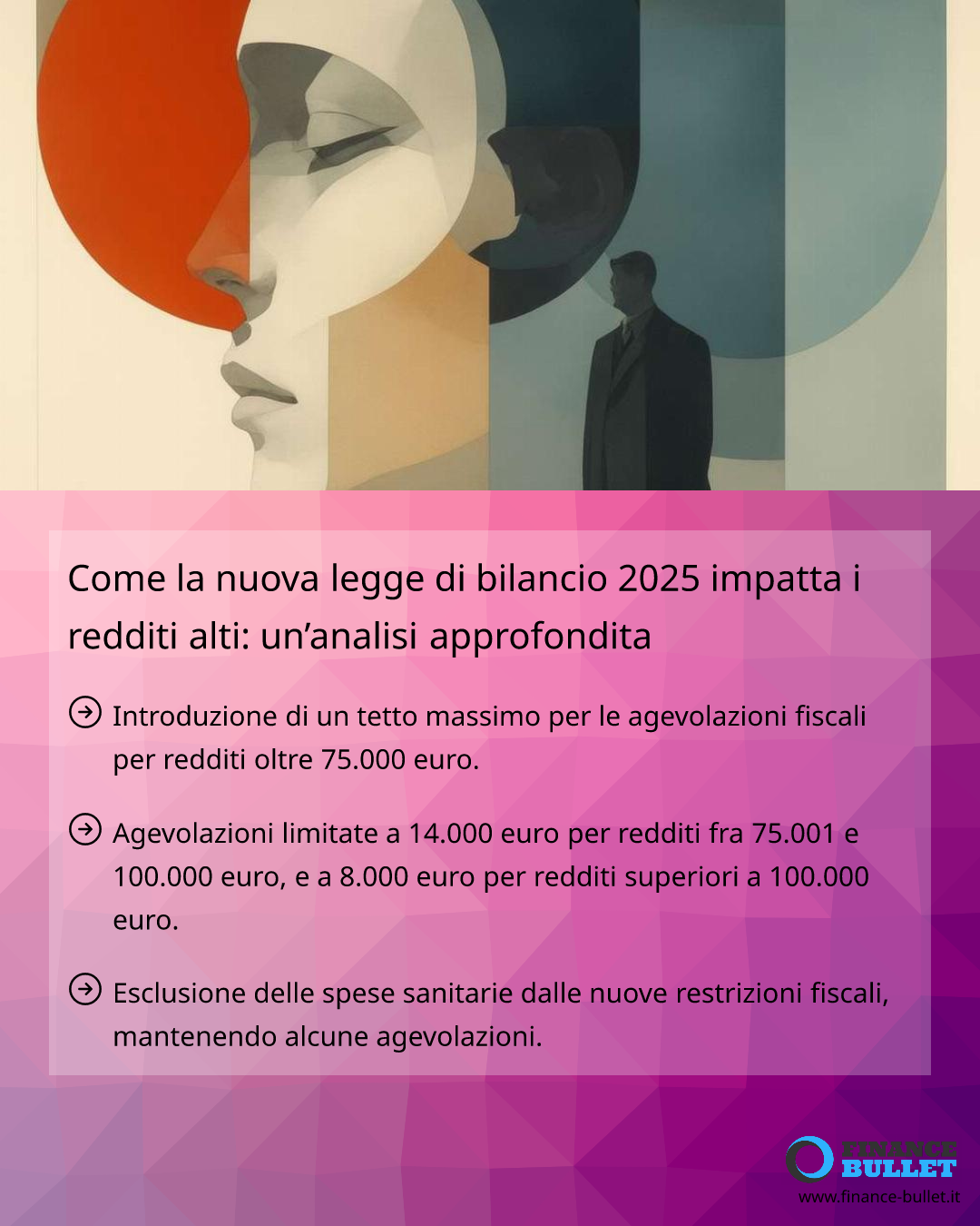 Come la nuova legge di bilancio 2025 impatta i redditi alti un'analisi